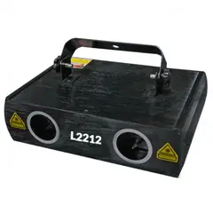 GENERICO - Láser Profesional Doble Túnel Verde y Rojo 280mW - 100+ Patrones DMX L2212