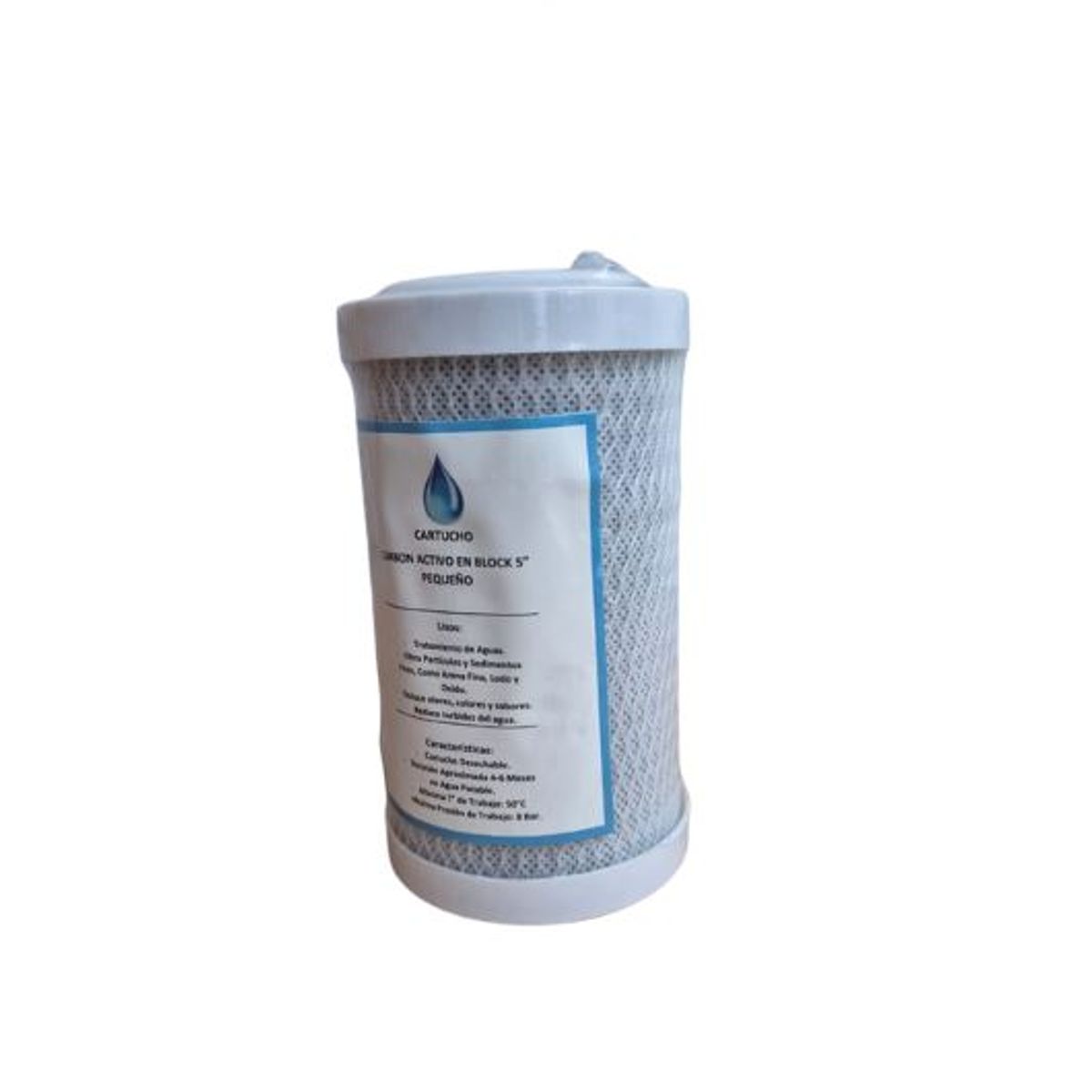 CARTUCHO DE FILTRO DE AGUA CARBON ACTIVADO EN BLOQUE PEQUEÑO 5 PULGADAS, marca GENERICO - Foto Principal