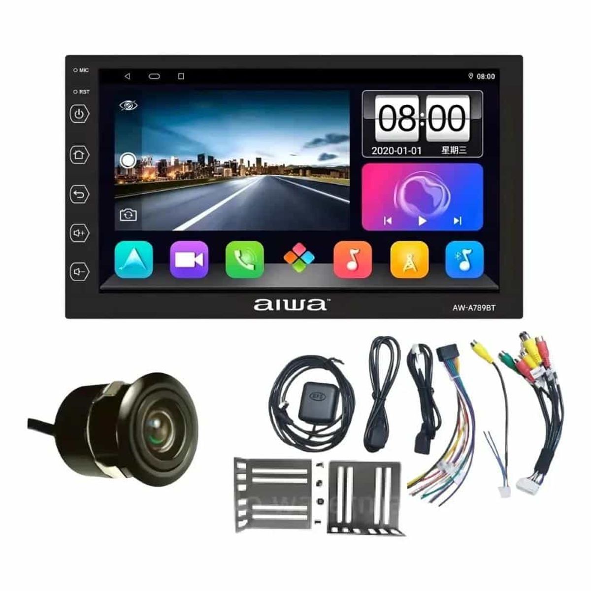 AIWA - Radio Auto 2 Din Android Touch HD de 7'' Aiwa AW-A789BT Increíble