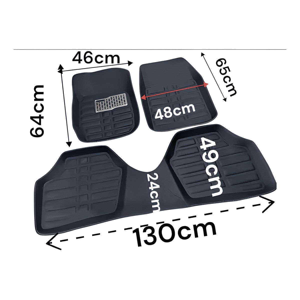 GENERICO - Juego Felpudos Protector Pisos Pvc Mercedes Benz Clase Gla