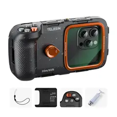 TELESIN - Carcasa Sumergible Celular con Control Remoto IP68 -
