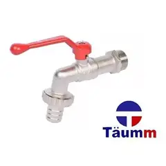 TAUMM - Llave De Bola Para Jardín Lavadero 34 Zamak salid 1