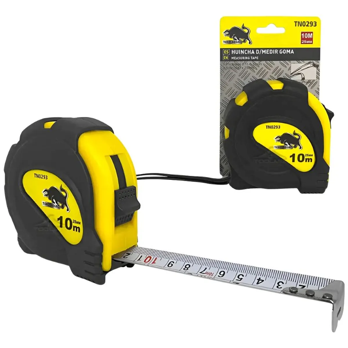 GENERICO - Huincha Cinta Para Medir De 10mts X 25mm Retractil Con Goma