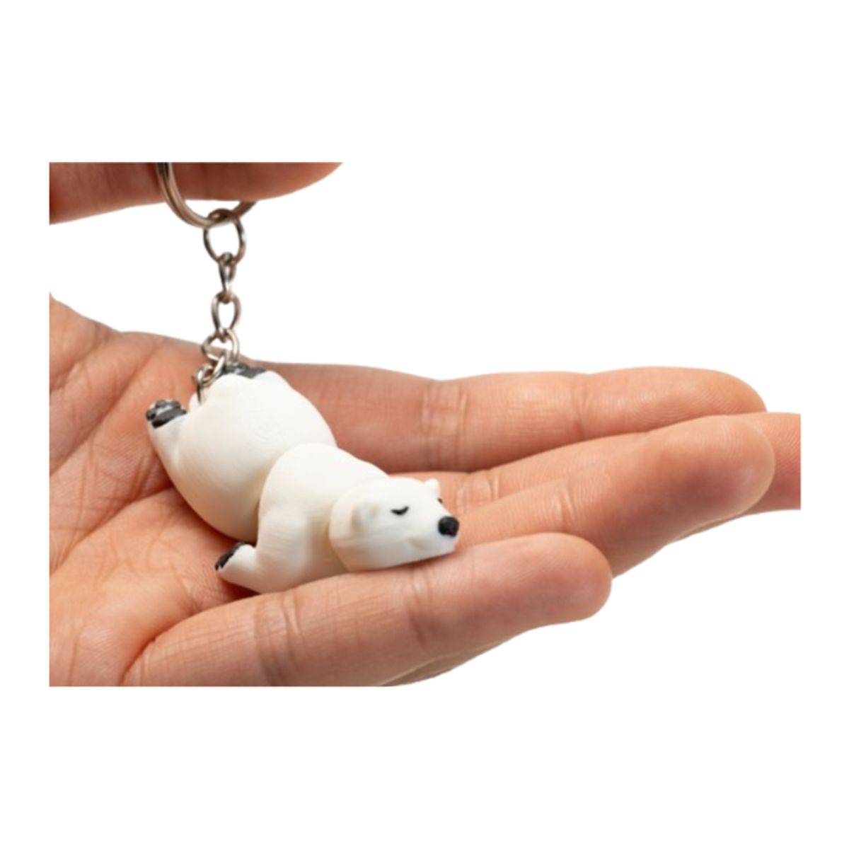 GENERICO - Llavero Articulado- Pequeño Oso Polar