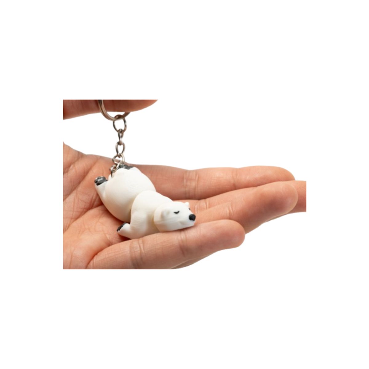 GENERICO - Llavero Articulado- Pequeño Oso Polar