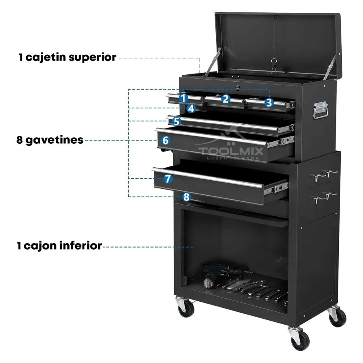 GENERICO - Gabinete Para Herramientas 10c Metalico Profesional