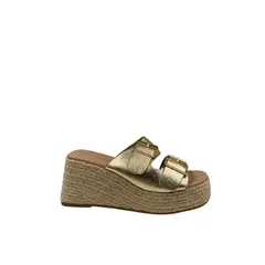 HERIEL - Sandalia Dorada Plataforma