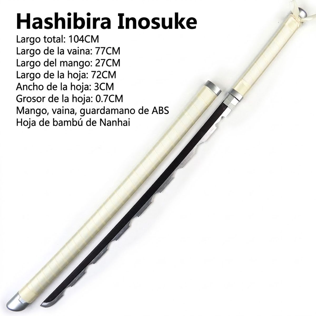 ZG STORE - Katana Espada Bambu Madera Cosplay Inosuke Hashibara Demon Slayer