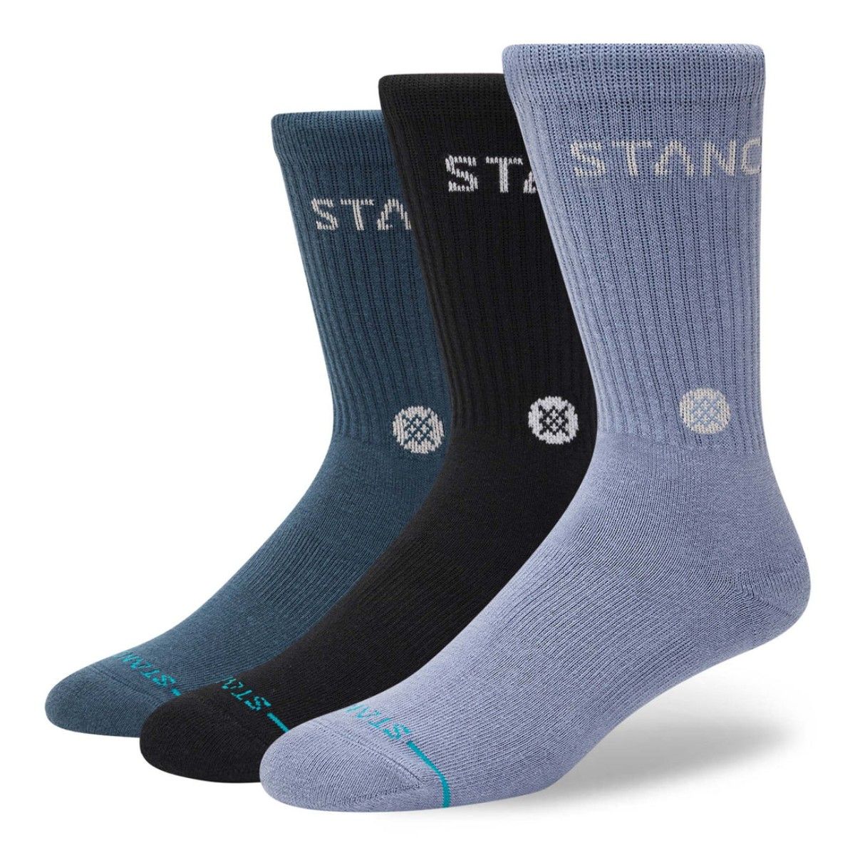 STANCE - Stance Socks Origin 3 Pack Crew Indigo