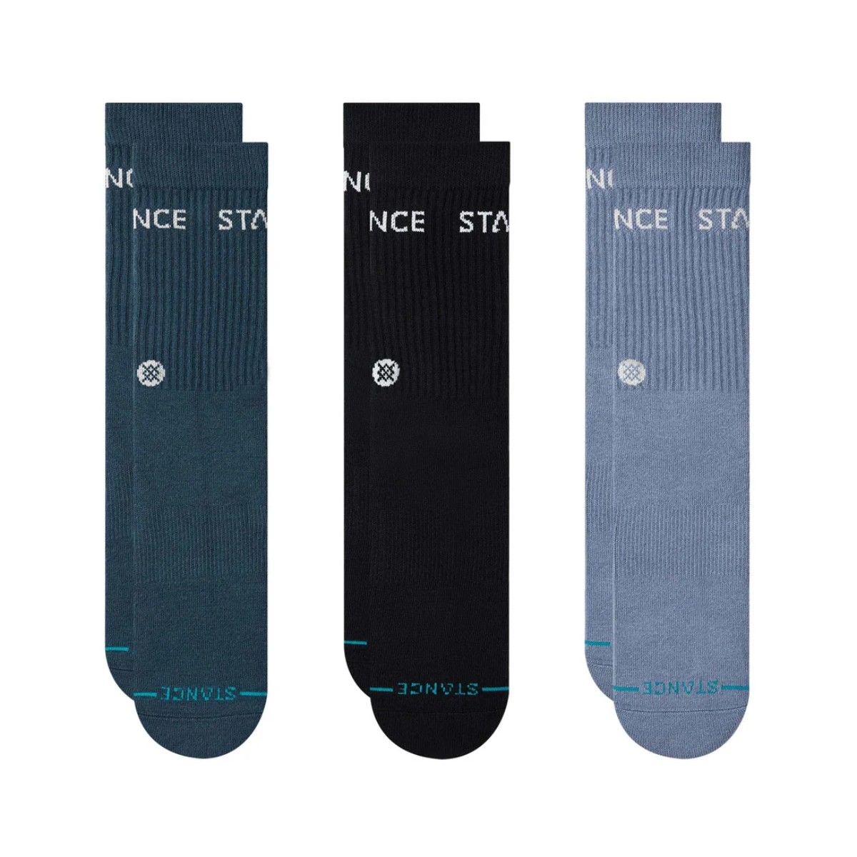 STANCE - Stance Socks Origin 3 Pack Crew Indigo