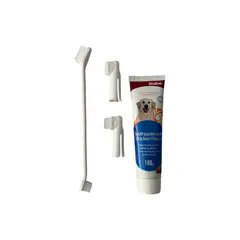 BIOLINE - Set Cepillo y pasta dental para perros carne