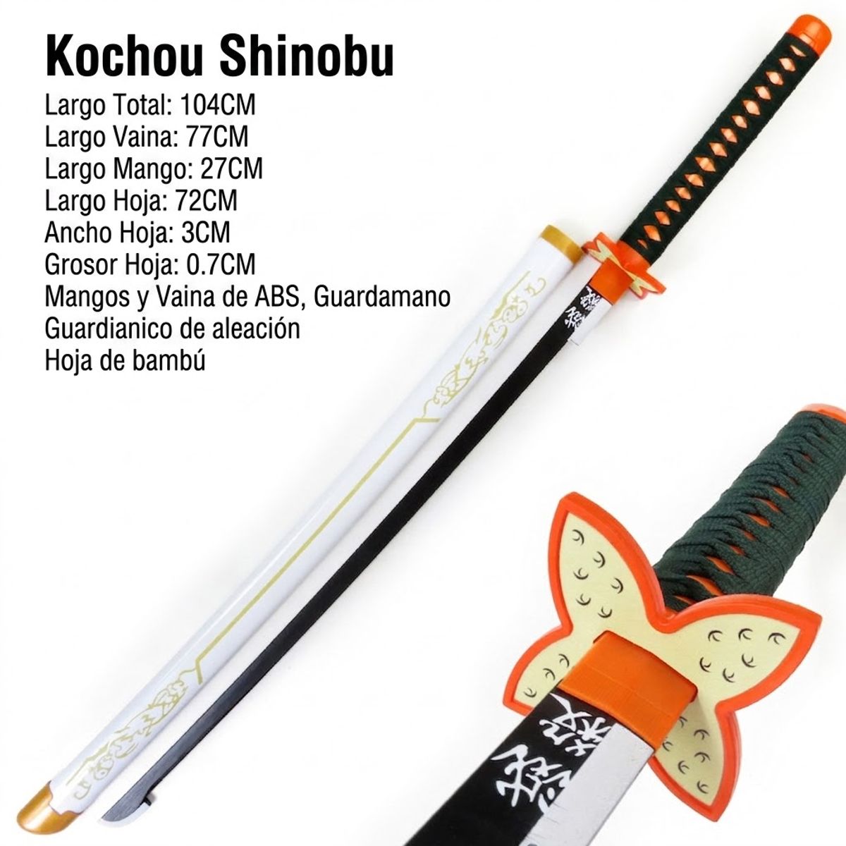 ZG STORE - Katana Espada Bambu Madera Cosplay Shinobu Kocho Demon Slayer