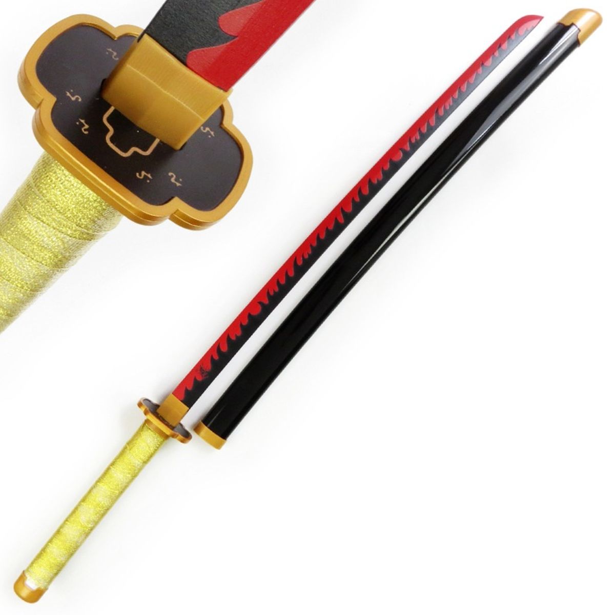 ZG STORE - Katana Espada Bambu Madera Cosplay Yoriichi Tsugikuni Demon Slayer