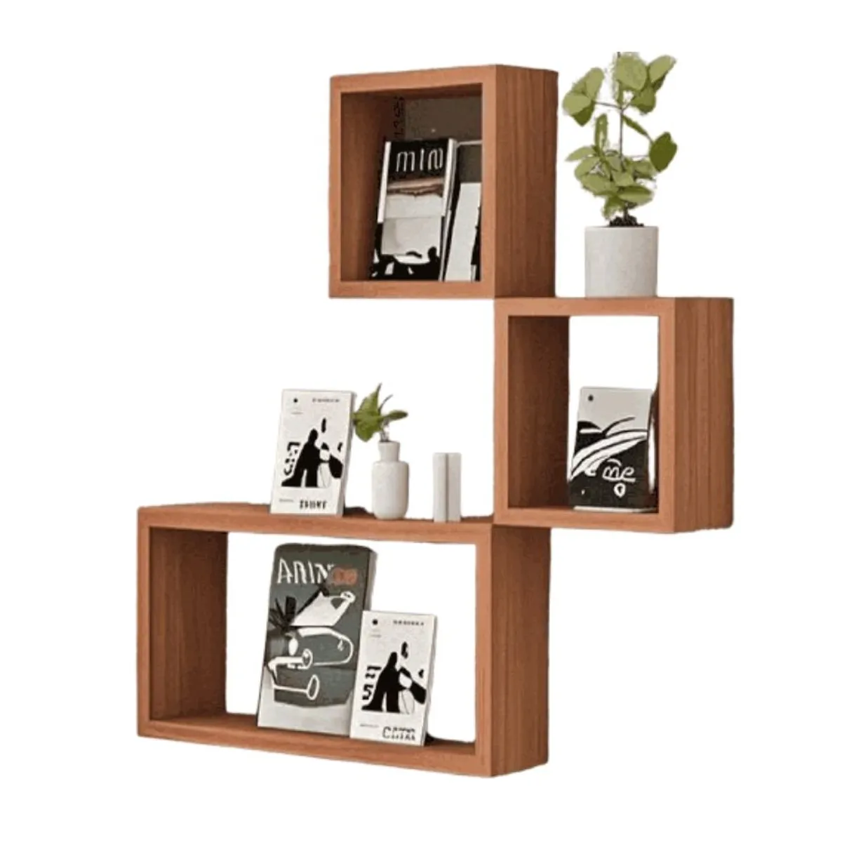 GENERICO - Set 3 Repisas Flotantes Decorativas de Madera