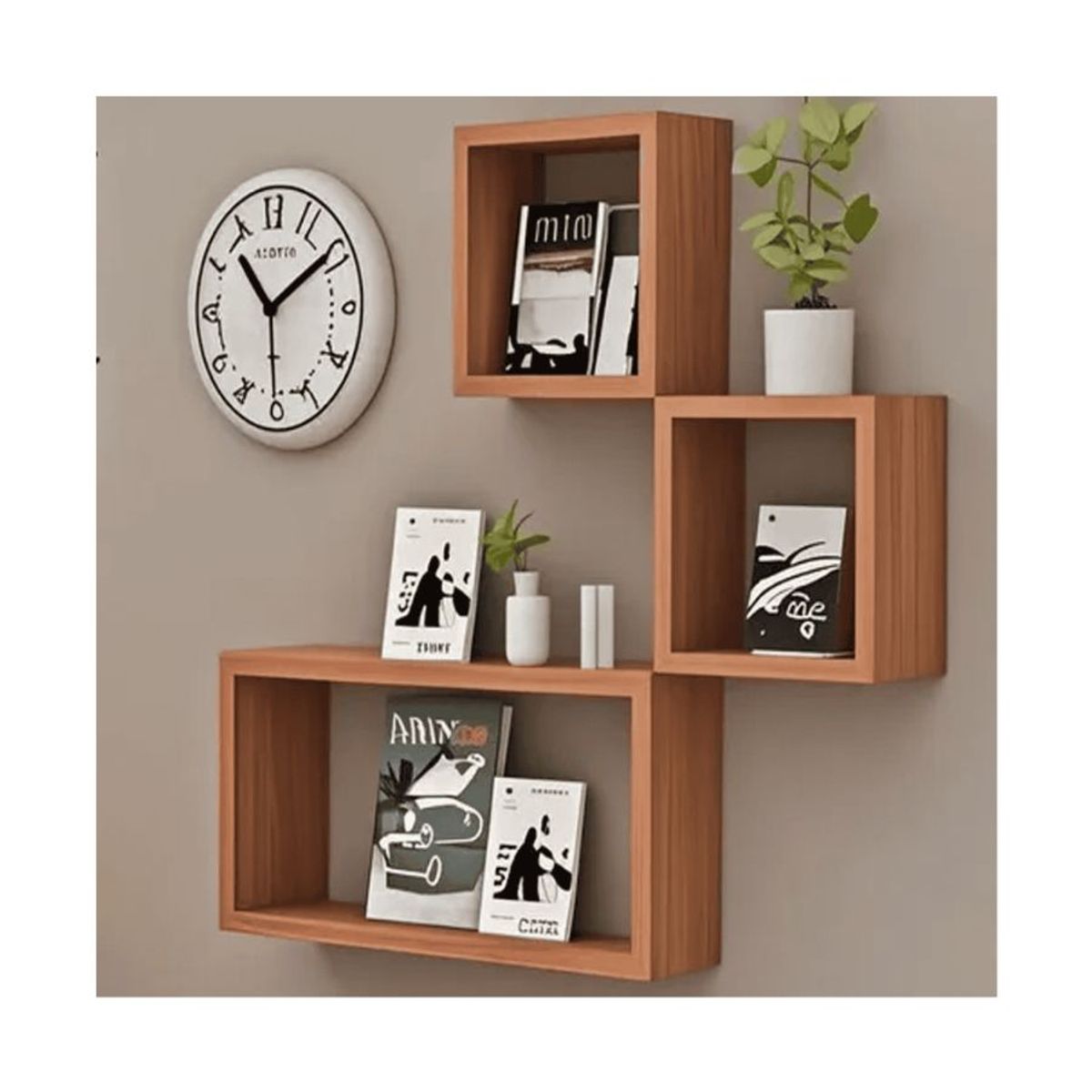 GENERICO - Set 3 Repisas Flotantes Decorativas de Madera