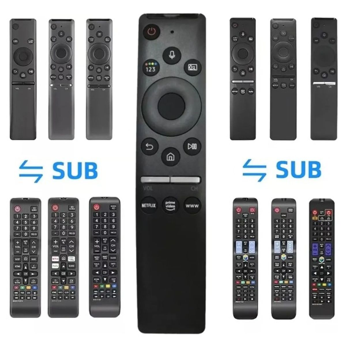 GENERICO - Control Smart TV IRM RM-09664 con Comando de Voz Compatible Samsung