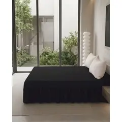 GENERICO - Faldón de Cama Estilo Moderno y Ajuste Perfecto 2 Plazas 150X200 CM