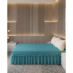 GENERICO - Faldón de Cama Estilo Moderno y Ajuste Perfecto KING 180X200 CM