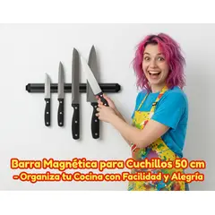 MOVI - Barra Magnética para Cuchillos 50 cm Soporte Magnético para Cuchillos de Cocina en Acero Inoxidable