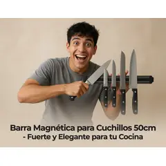 MOVI - Barra Magnética para Cuchillos 50 cm Soporte Magnético para Cuchillos de Cocina en Acero Inoxidable
