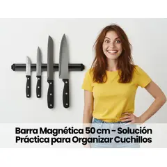 MOVI - Barra Magnética para Cuchillos de Cocina en Acero Inoxidable