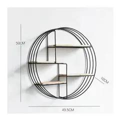 GENERICO - Estante Flotante De Pared Metálico Decorativo De 4 Niveles