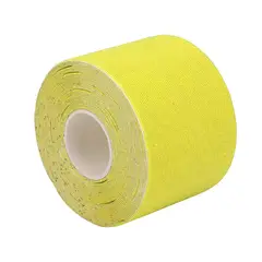 GENERICO - Cinta Kinesiológica Apoyo Parche Muscular 5cm 5mts color Amarillo
