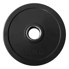 JUGUETON - Par Discos 10 Kg Preolímpico Caucho Negro