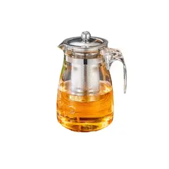 GENERICO - Tetera Té Infusiones Vidrio Con Filtro Acero Inox 750ml