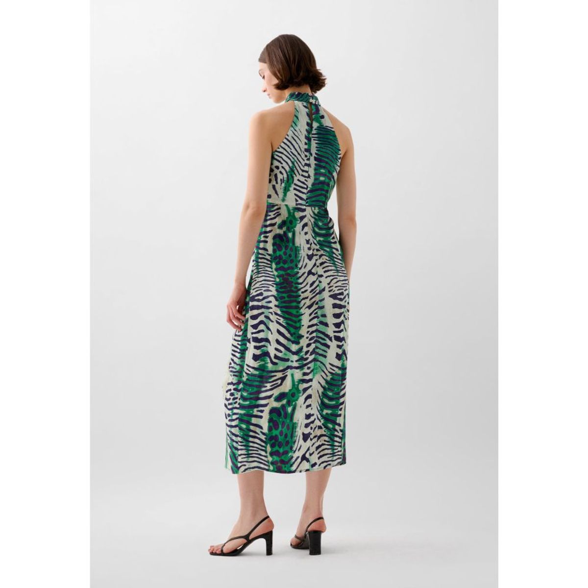 SCALPERS - VESTIDO MIDI HALTER DRAPEADO