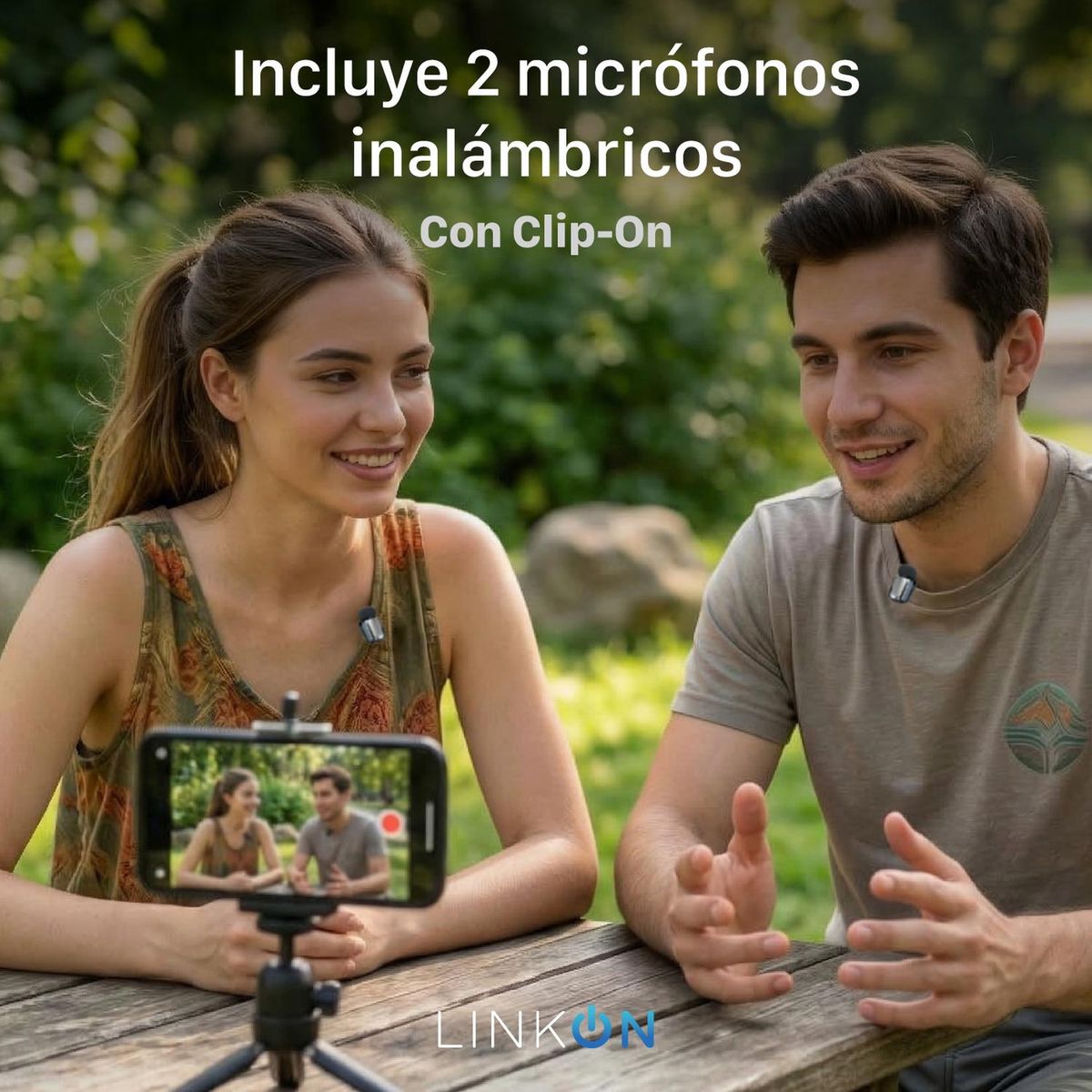 LINKON - Microfono Inalambrico Linkon Solapa Lavalier Plug Play x2