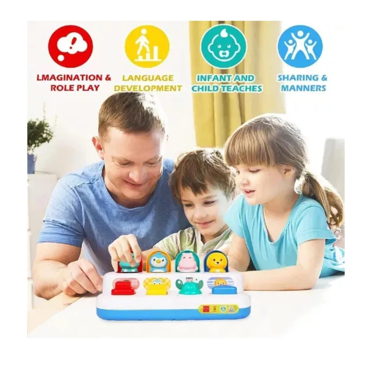 GENERICO - Juguete Didactico Interactivo Pop Up Animales Infantil