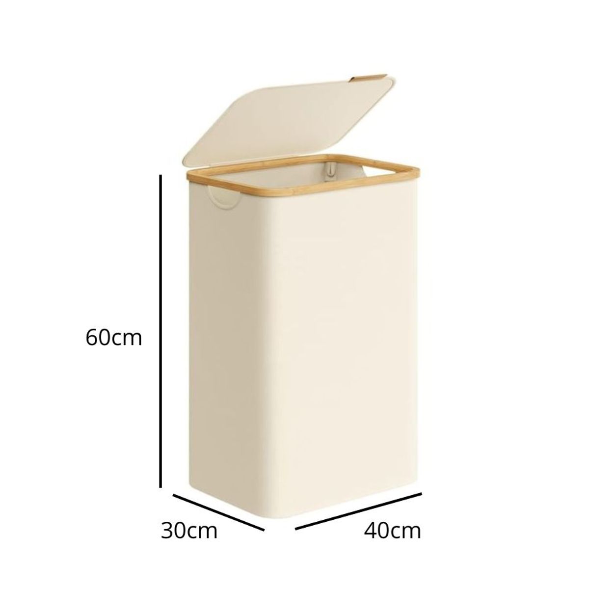 GENERICO - Cesta De Ropa Con Tapa 60cm Para Lavanderia