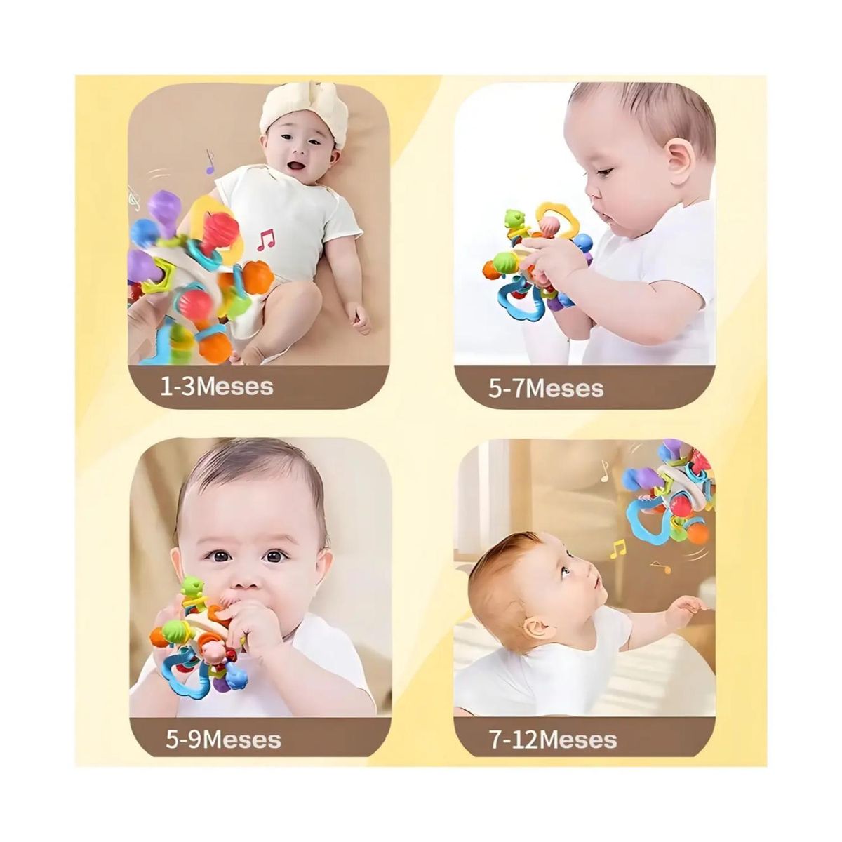 GENERICO - Juguete Mordedor Rascador Pelotas Sensoriales Para Bebes