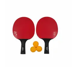 MUUK - Set 2 paletas de ping pong tenis de mesa más 3 pelotas