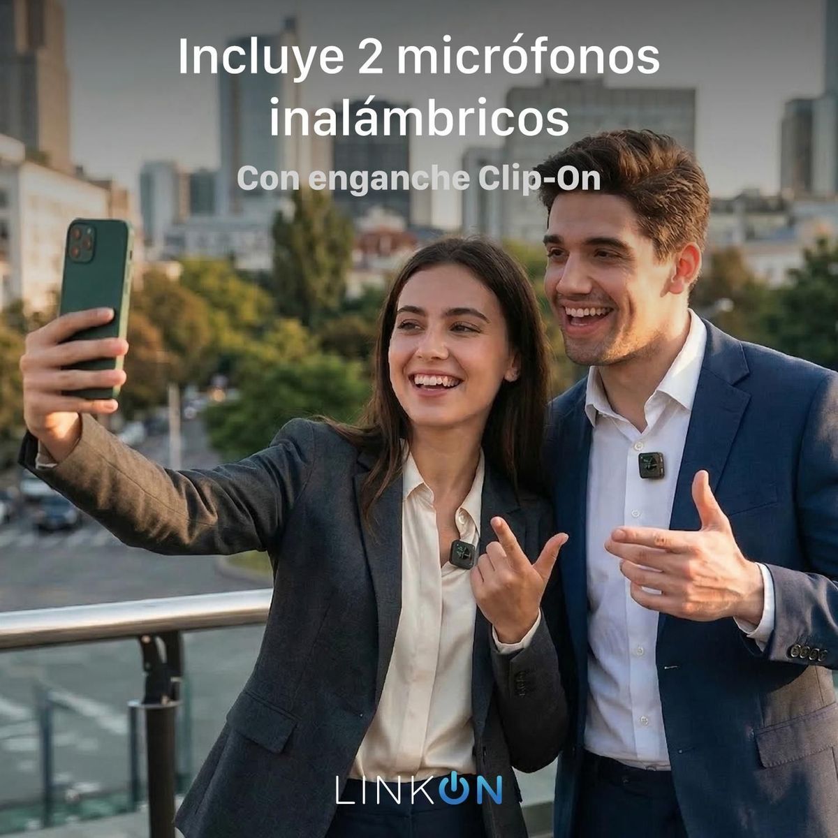 LINKON - Microfono Inalambrico Linkon Solapa Lavalier Profesional x2