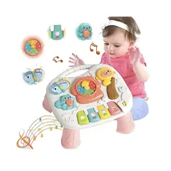 GENERICO - Juguete Mesa Didactica Interactiva Con Sonidos Rosado Infantil
