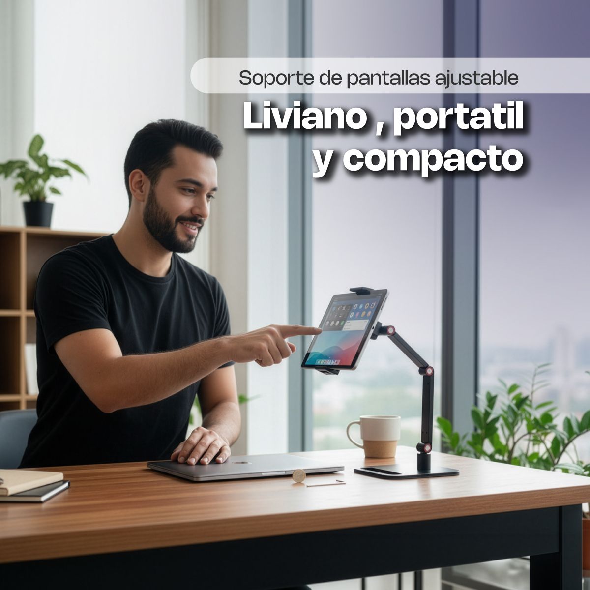 ASIAQUALITY - Soporte Monitor Portátil Asiaquality 6 A 17,3 Base Extraíbl