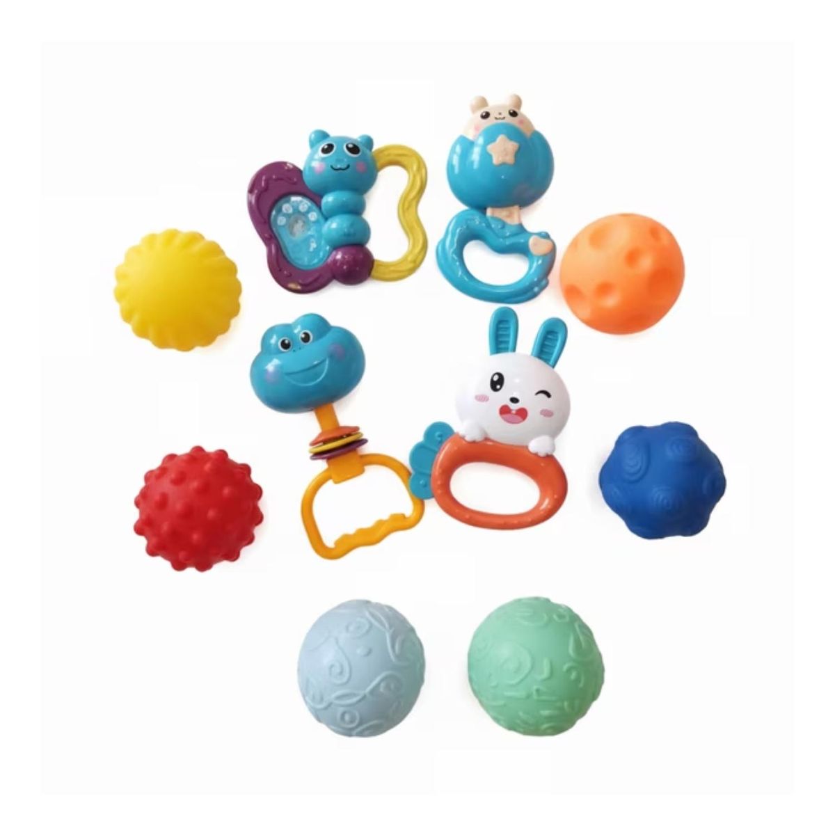 GENERICO - Juguete Set De Sonajeros Y Pelotas Sensoriales 10 Piezas Infantil
