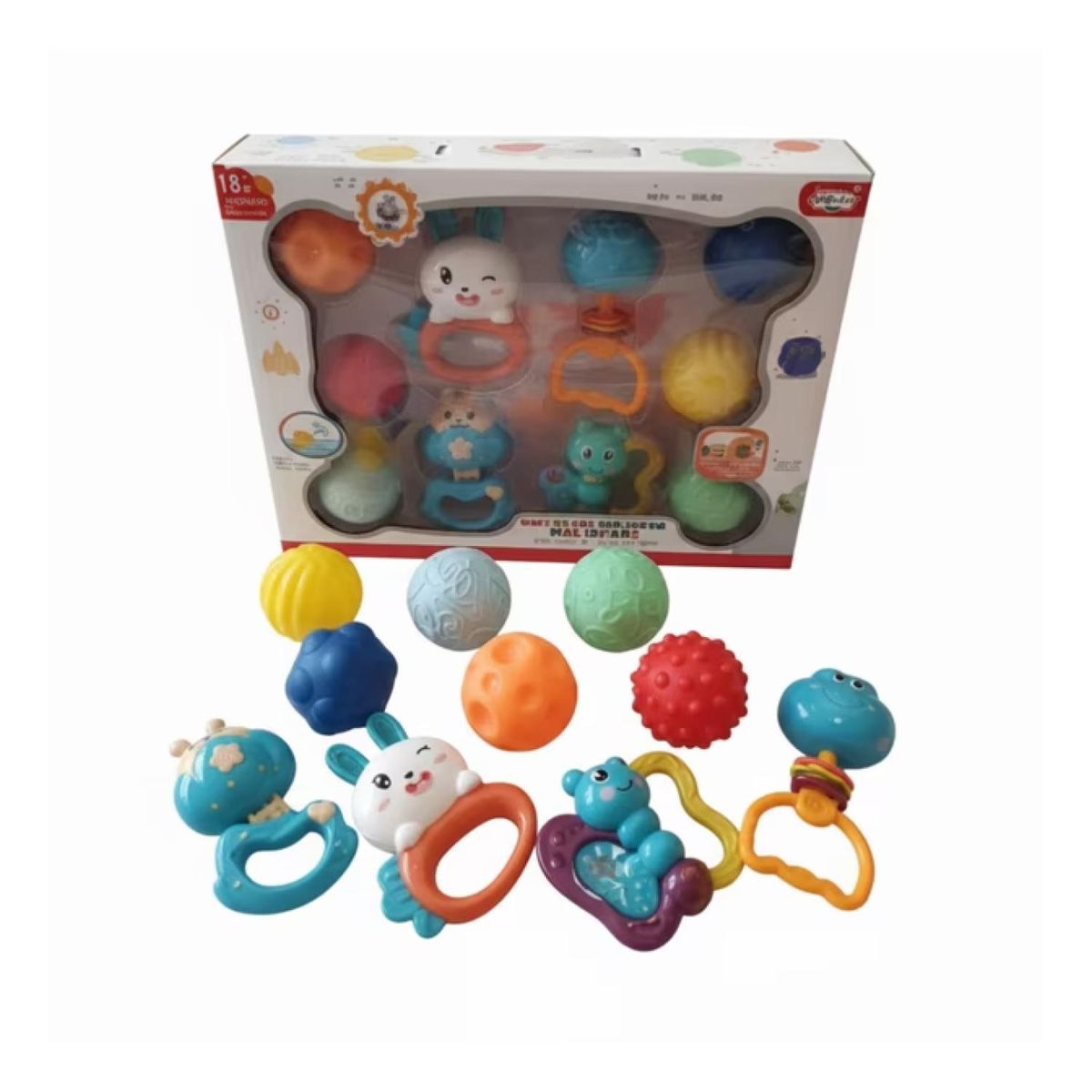 GENERICO - Juguete Set De Sonajeros Y Pelotas Sensoriales 10 Piezas Infantil