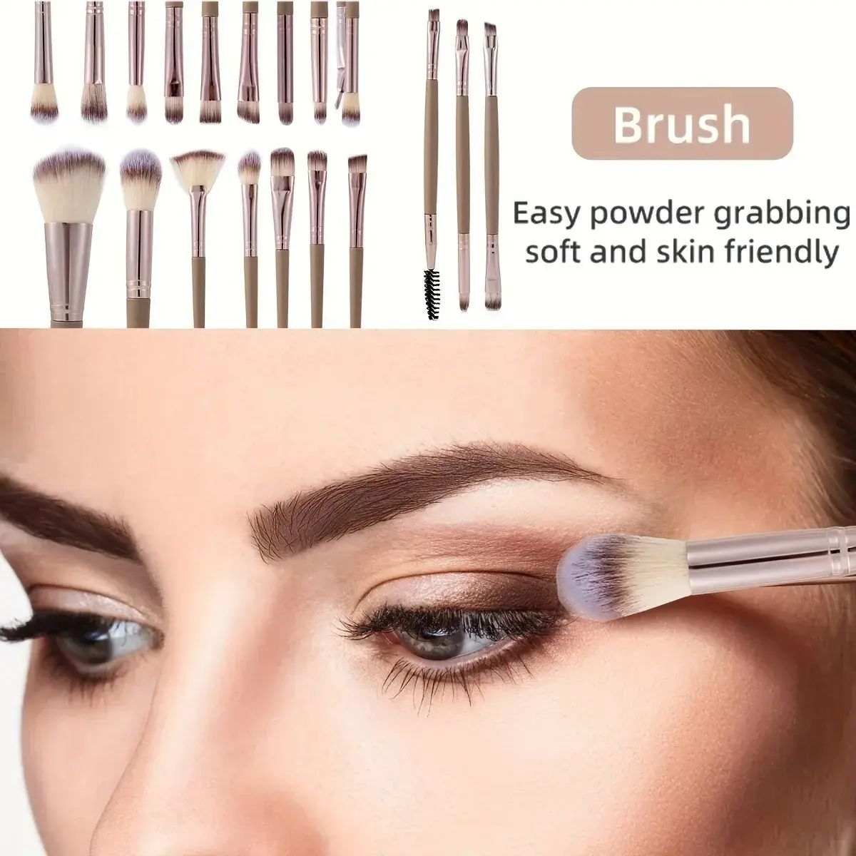 GENERICO - Set 42 Brochas Maquillaje Base Profesional Kit Con Esponja