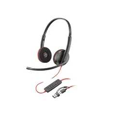 POLY - Auriculares On-Ear Alámbrico Blackwire 3220 Negro