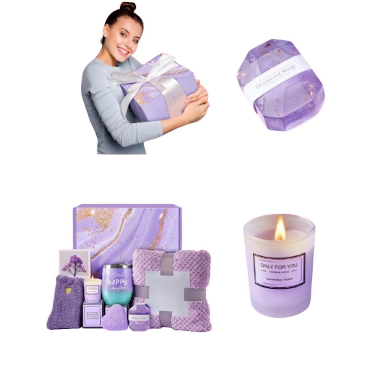 GENERICO - Caja De Regalo Box De Autocuidado Para Mujeres Lila