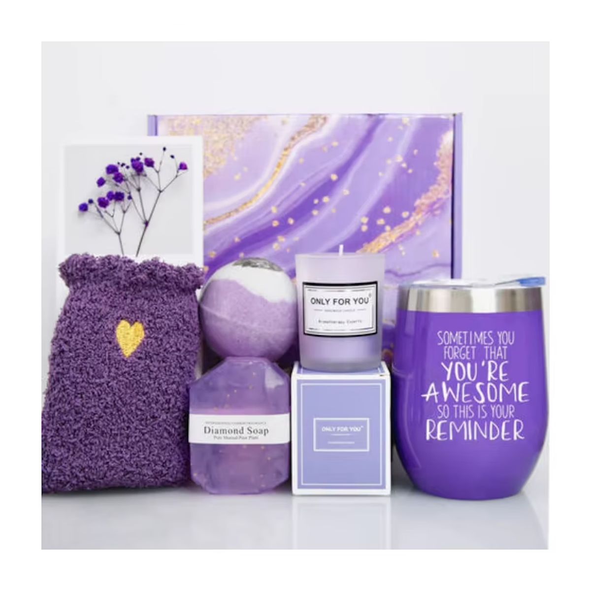 GENERICO - Caja De Regalo Box De Autocuidado Para Mujeres Lila