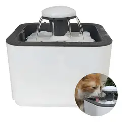 GENERICO - Bebedero Automatico Fuente 2.5L Mascotas Perros Gatos Blanco Filtro Agua
