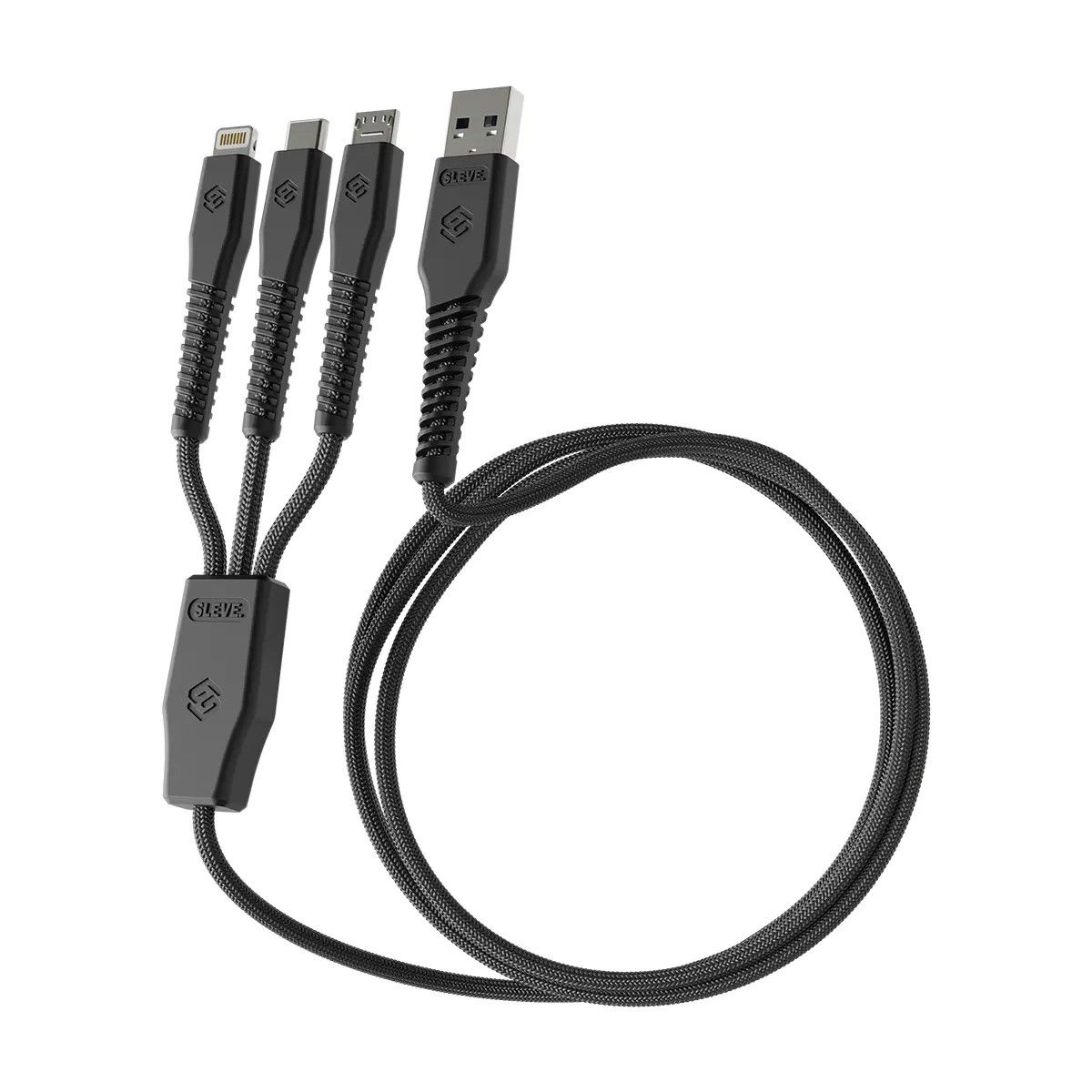 GENERICO - Cable Cargador X Usb A Triple Usb Black Color Negro BELUG