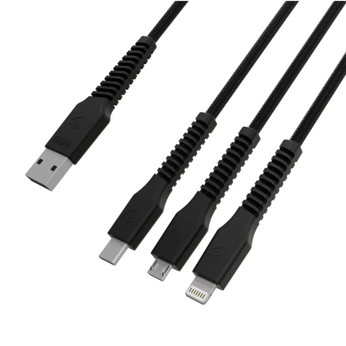GENERICO - Cable Cargador X Usb A Triple Usb Black Color Negro BELUG