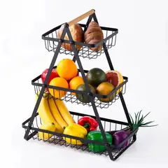 GENERICO - Organizador Frutas Verduras 3 Niveles Multifuncional Cocina Canastillo
