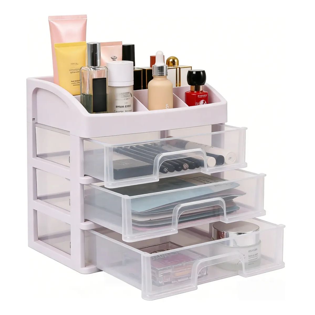 GENERICO - Organizador De Cosméticos Y Maquillaje 3 Cajones Plástico