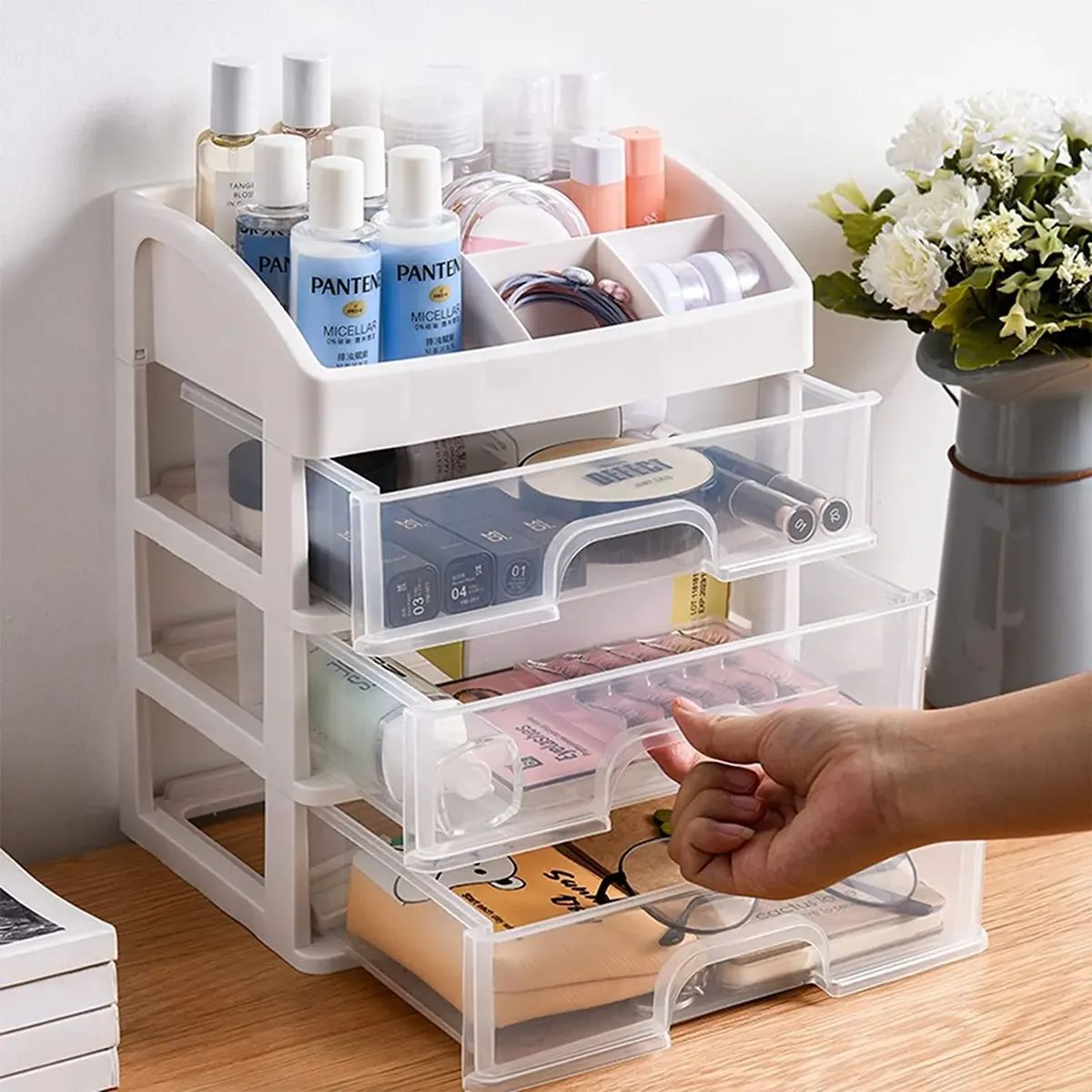 GENERICO - Organizador De Cosméticos Y Maquillaje 3 Cajones Plástico
